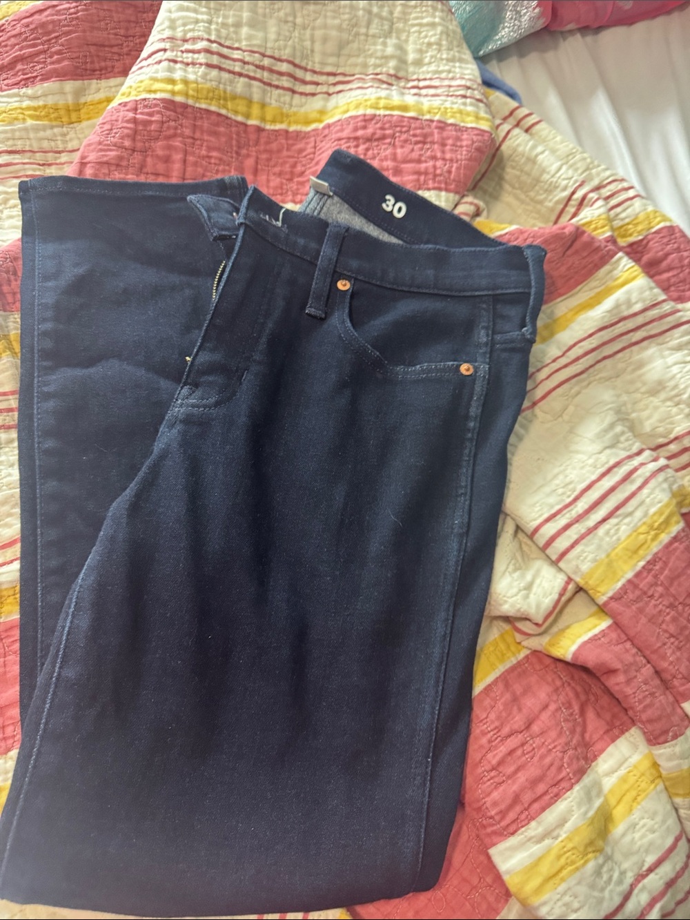 J. Crew Dark Blue Straight Leg Jeans